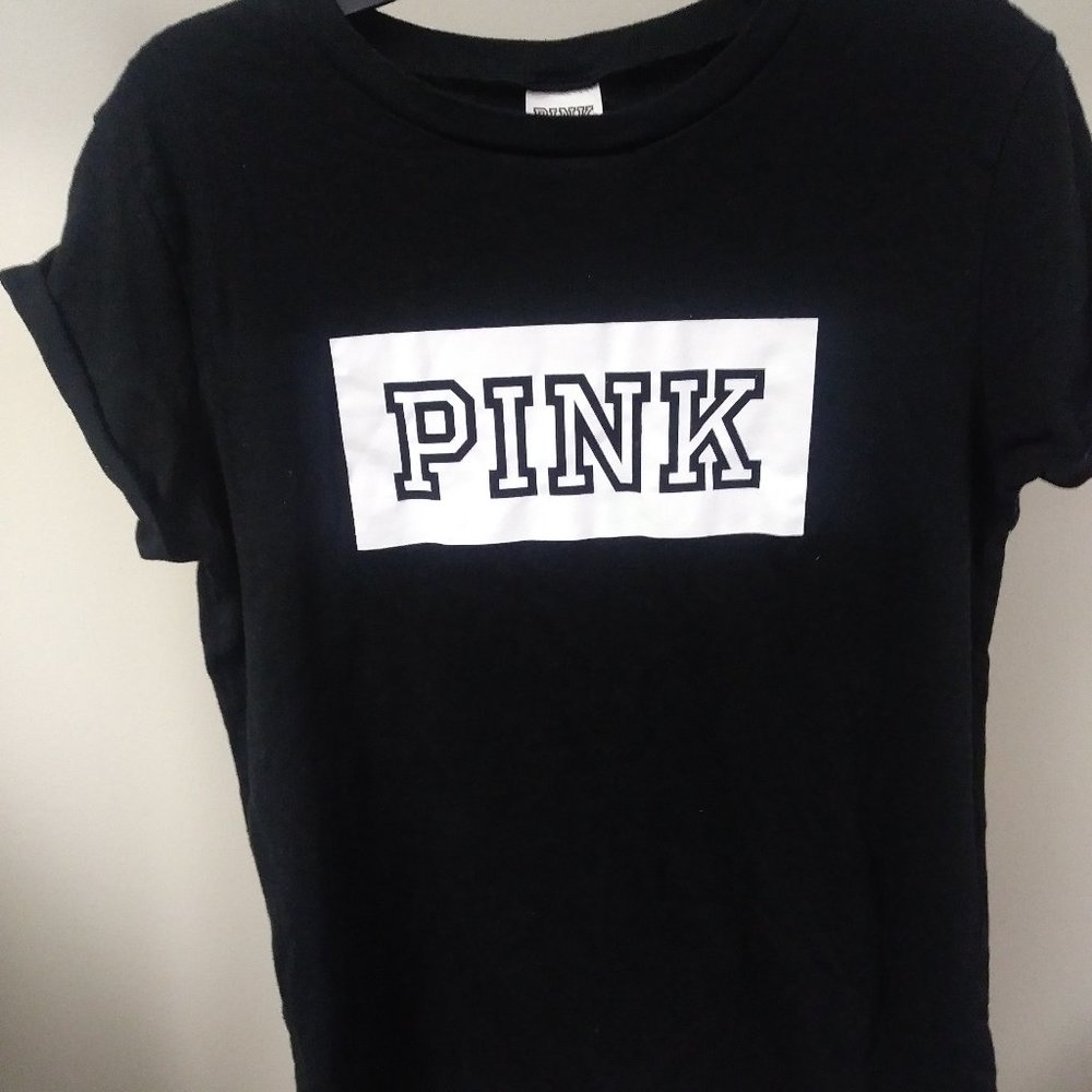 PINK by Victoria Secret - Black T - Small
